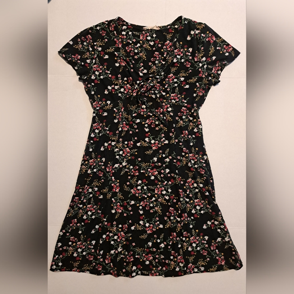 Floral Black Dress